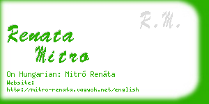 renata mitro business card